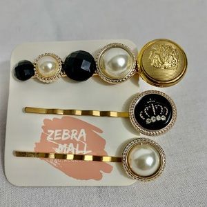 Luxury circular metal hairpin